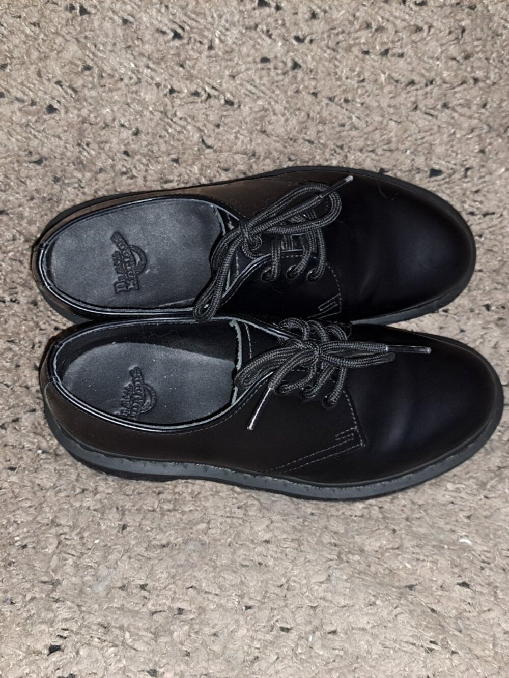 DR. MARTENS-DOC MARTENS 1461 Mono Smooth Black Leather Oxford-Sz 37/6-Near Mint - Picture 7 of 8